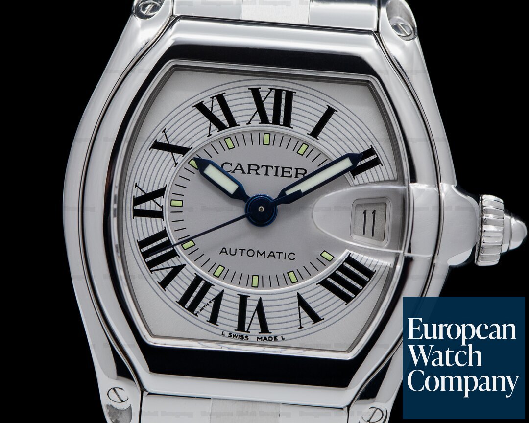 Cartier W62025V3 Roadster Silver Dial SS 38MM 42063 European Watch Co