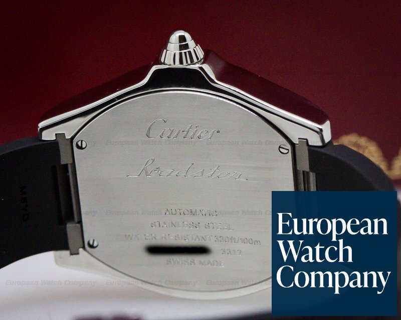 Cartier Roadster S Watch SS /Rubber Silver Ref. W6206018