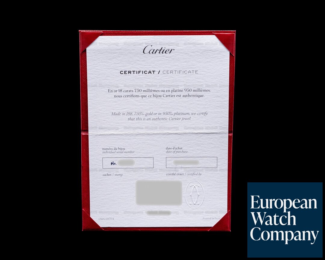 Cartier Santos-Dumont Precious Set Limited Platinum / Matching Ciffs UNWORN Ref. WGSA0050