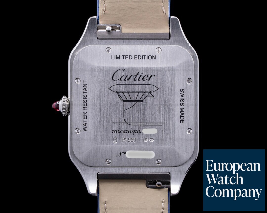 Cartier Santos-Dumont Precious Set Limited Platinum / Matching Cuff Links Ref. WGSA0050