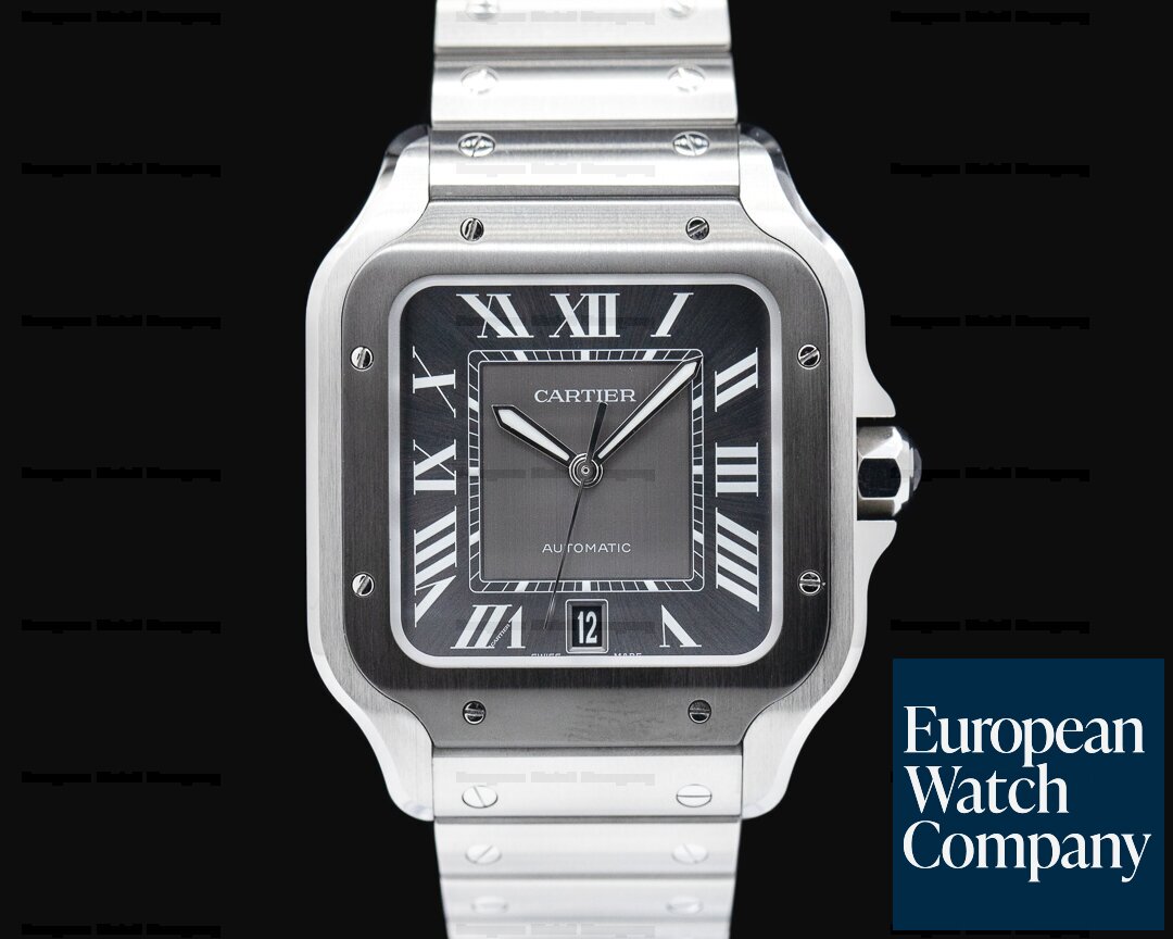 Cartier WSSA0037 Santos Large SS / SS Gray Dial Automatic