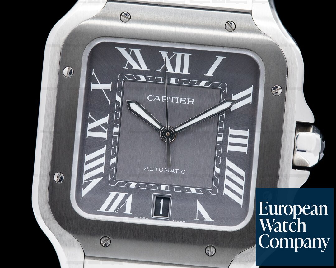 Cartier Santos Large SS / SS Grey Dial Automatic Ref. WSSA0037