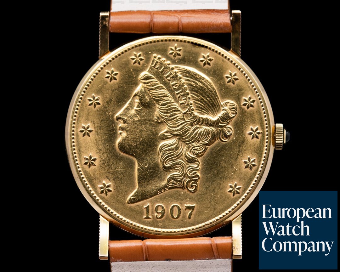 Corum United States $20 Double Eagle Coin 1897 YG Manual Winding Ref. 145.151.56