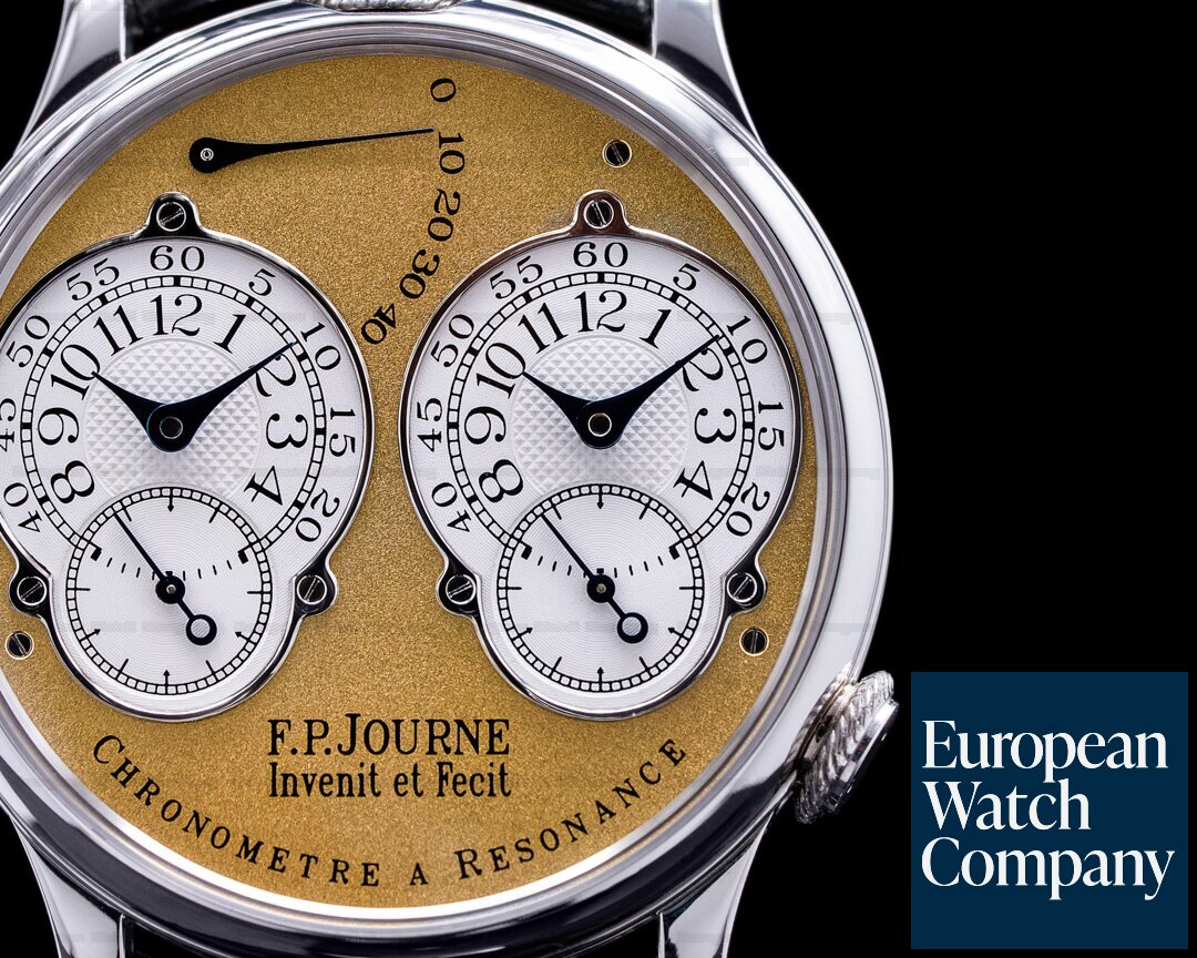 F. P. Journe Chronometre Resonance Platinum BRASS MOVEMENT 38MM FULL SET 2002 Ref. Chronometre Resonance Br