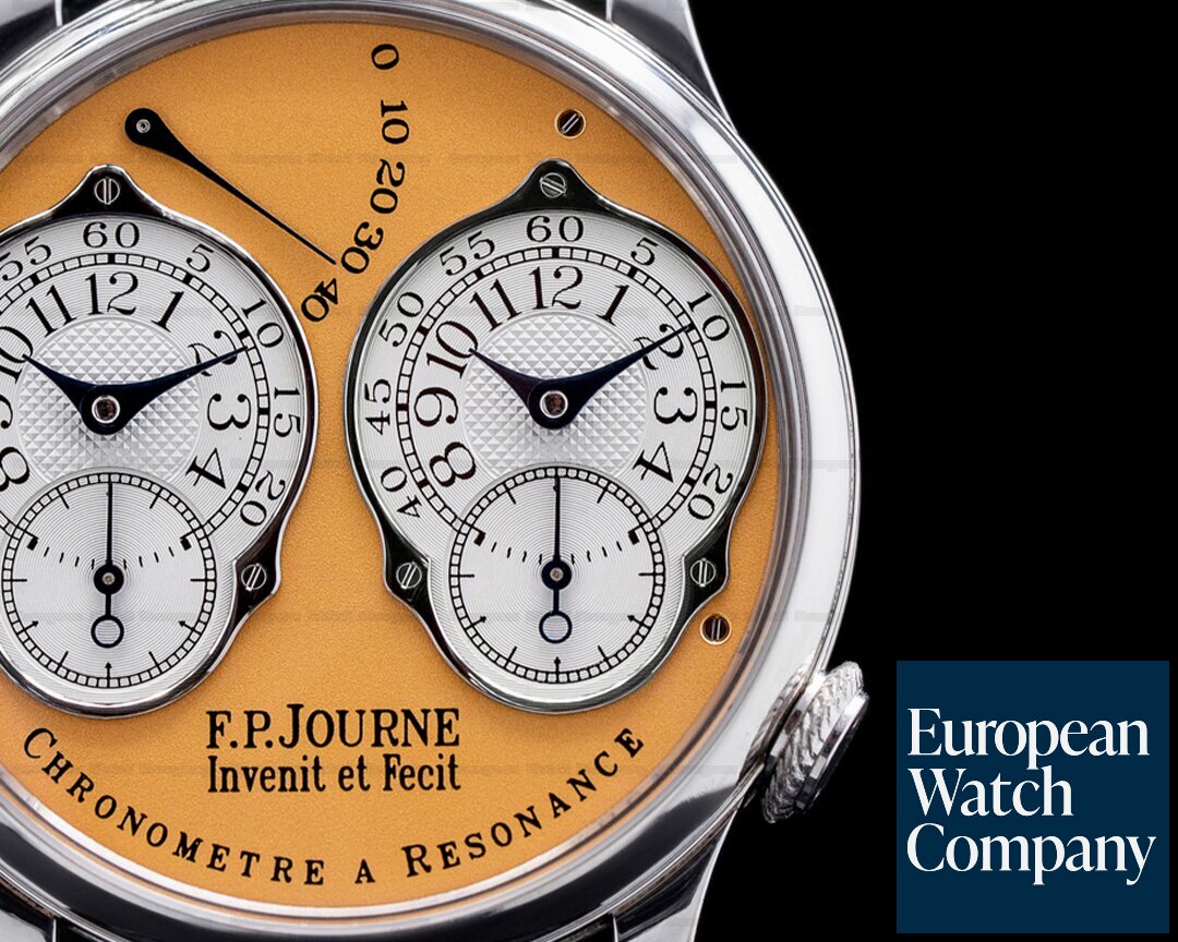F. P. Journe Chronometre Resonance Platinum 38MM SALMON DIAL 1 of 3 WOW Ref. Resonance 38MM 