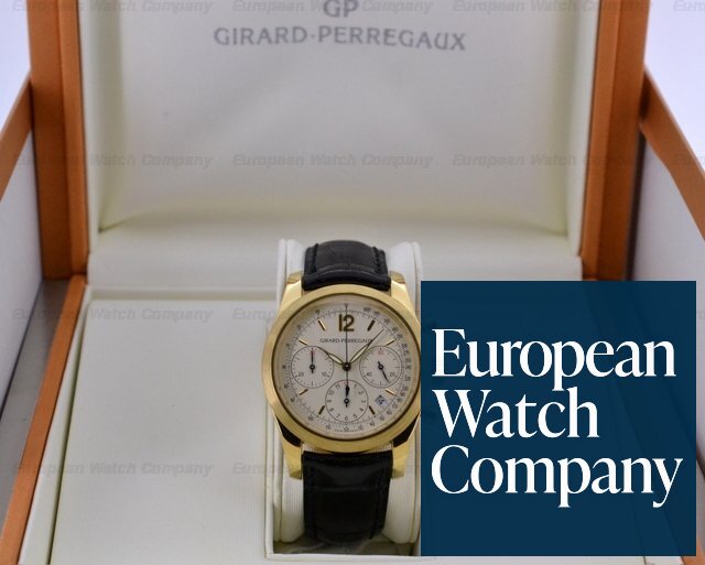 Girard Perregaux 49560-0-51-3148 Chronograph Cream Dial 18K Yellow Gold 