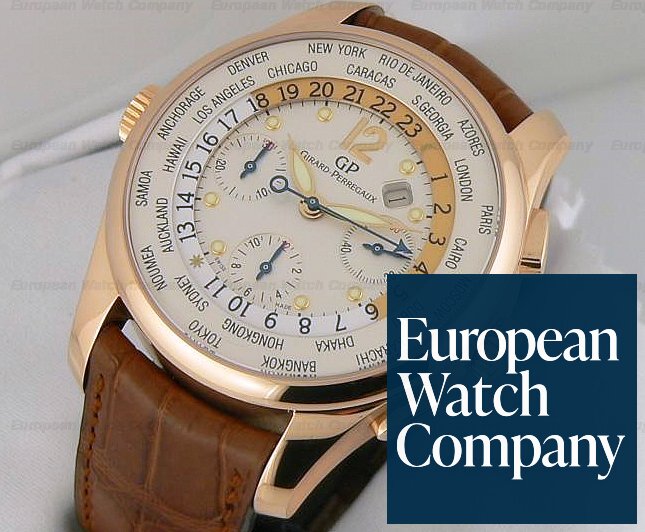 Girard Perregaux World Time WW.TC Chrono Rose All white dial Ref. 49805-52-151-BACA