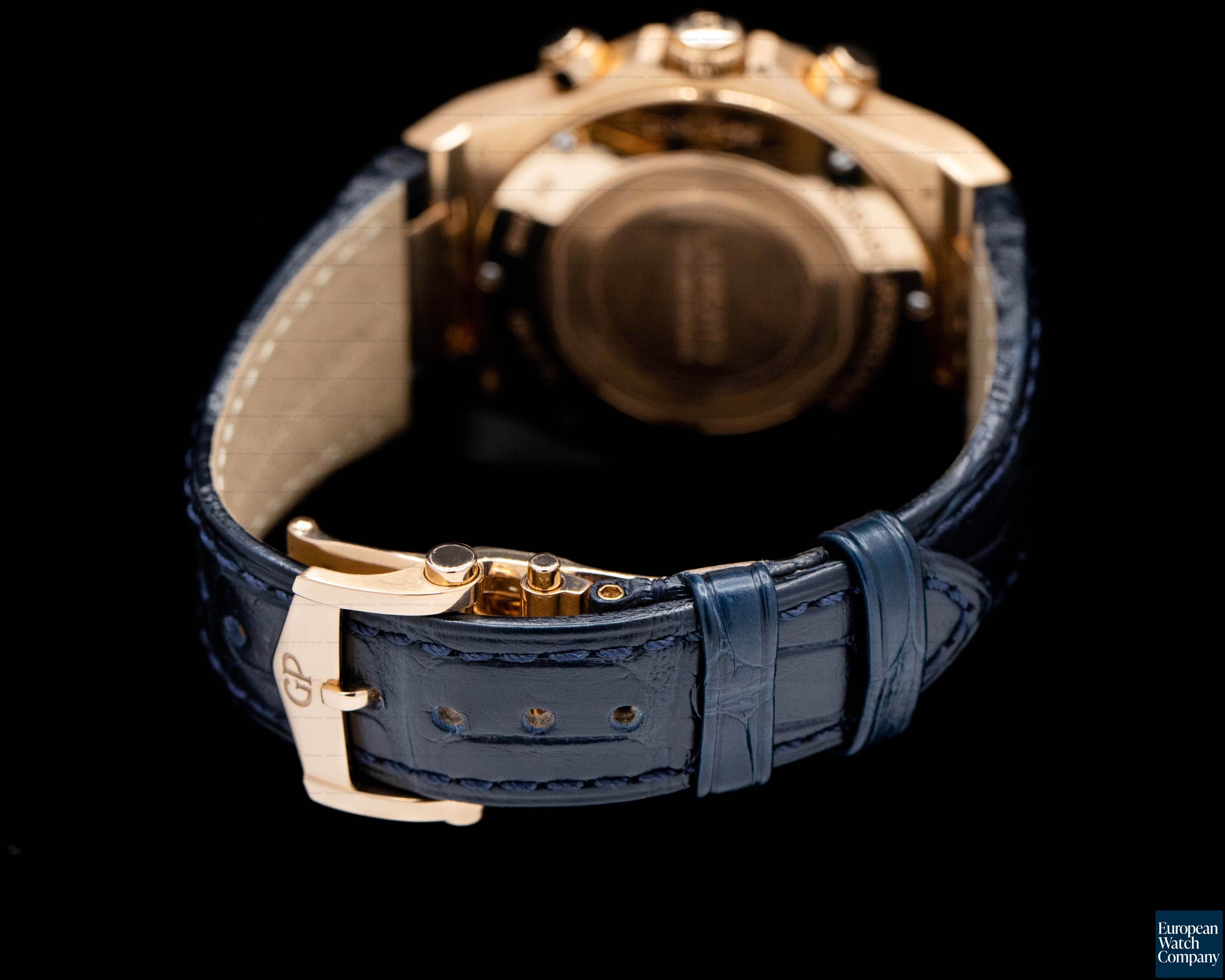 Girard Perregaux Laureato Chronograph 38mm 18k RG Blue Dial Ref. 81040-52-432-BB4A