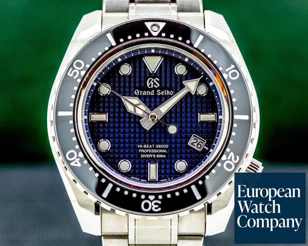 Grand Seiko SBGH257 Hi-Beat 36000 Professional 600M Diver's Titanium Blue  Dial Limited (39264) | European Watch Co.