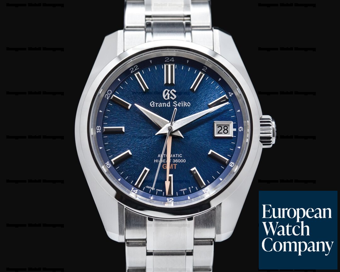 Grand Seiko SBGJ235 Heritage Hi-Beat 36000 GMT Blue Dial SS LIMITED EDITION