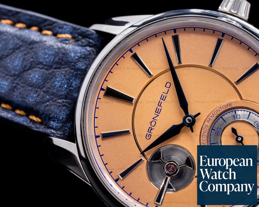 Gronefeld 1941 Remontoire Constant Force white gold Salmon Dial LIMITED Ref. 1941 Remontoire
