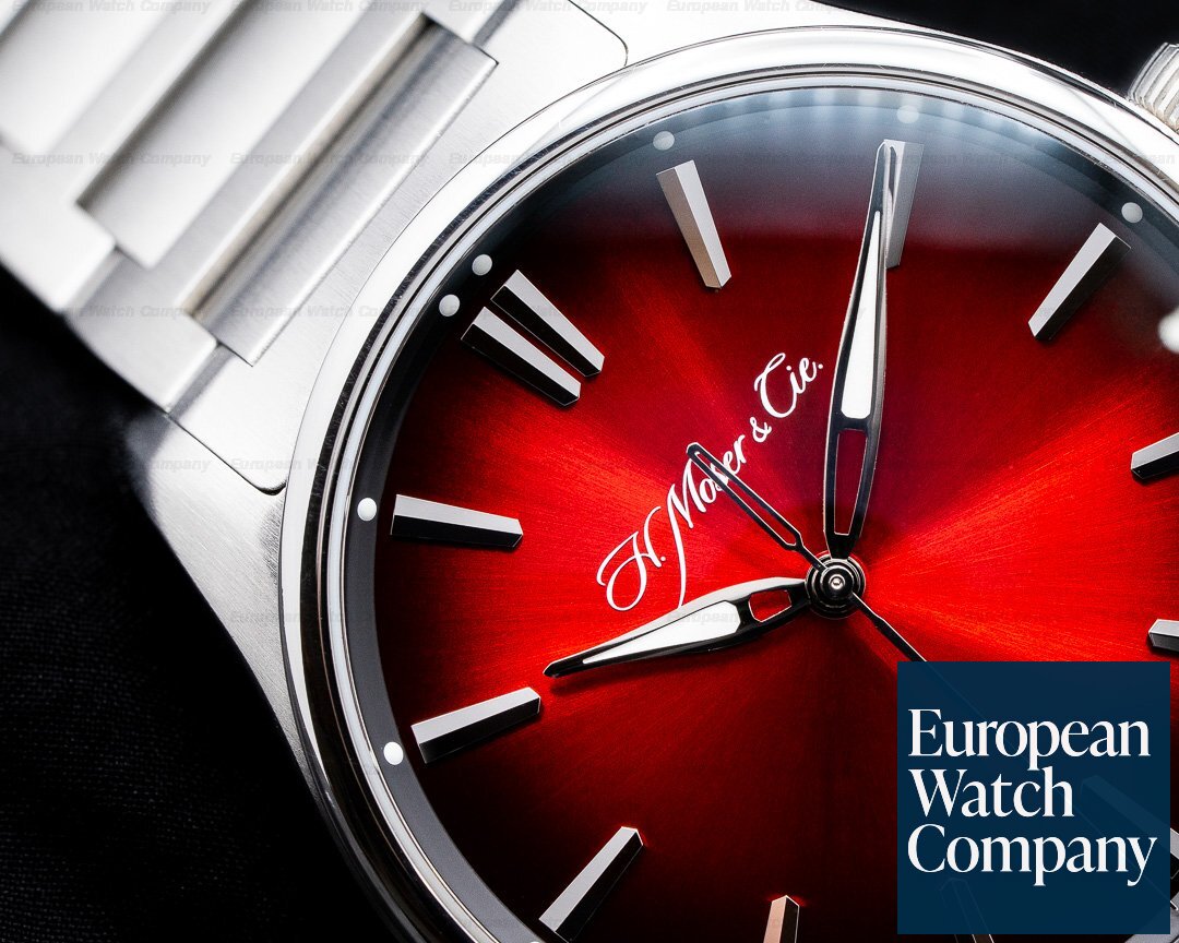 H. Moser & Cie Pioneer Centre Seconds SS Red Fume Dial Ref. 3200-1207