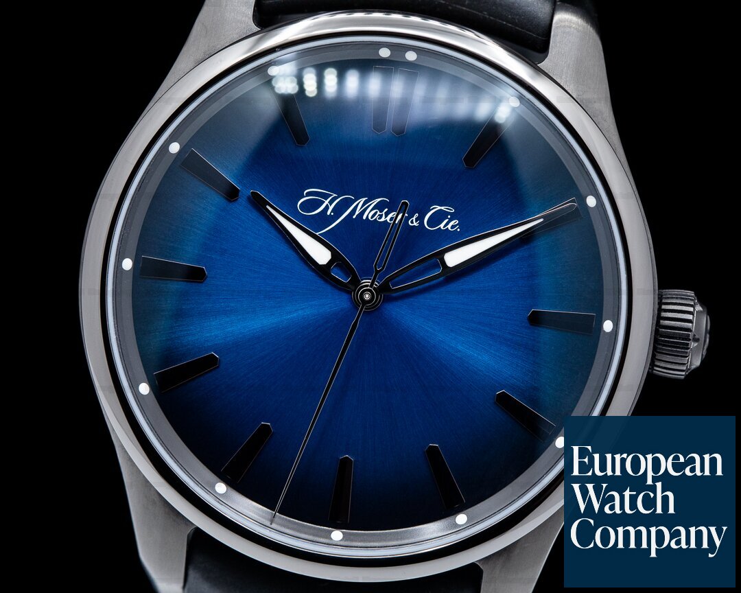 H. Moser and Cie. Pioneer Center Seconds SS Funky Blue Flume 2020 Ref. 3200-1205
