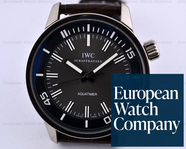 IWC Vintage Collection Aquatimer Automatic 18K White Gold Grey Dial 44MM Ref. IW323104