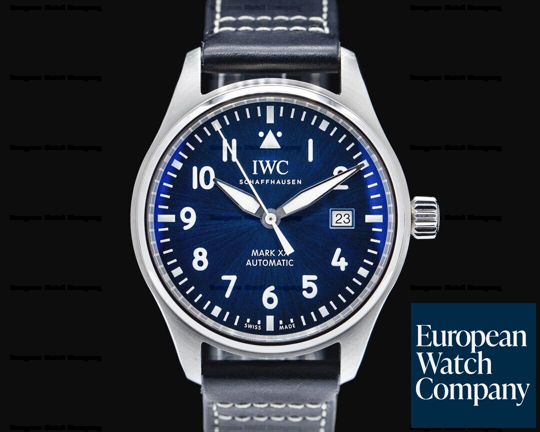 IWC IW328203 Mark XX Leather Strap Blue Dial