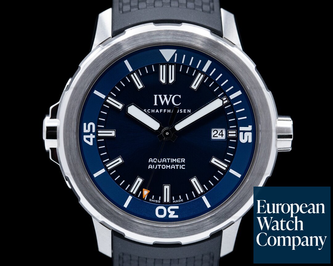 IWC Aquatimer Automatic Expedition Jacques Cousteau Blue Dial / Rubber Ref. IW329005