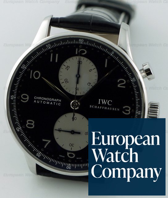 IWC Portugieser Chronograph Black Dial/Silver Subdials Ref. IW371404