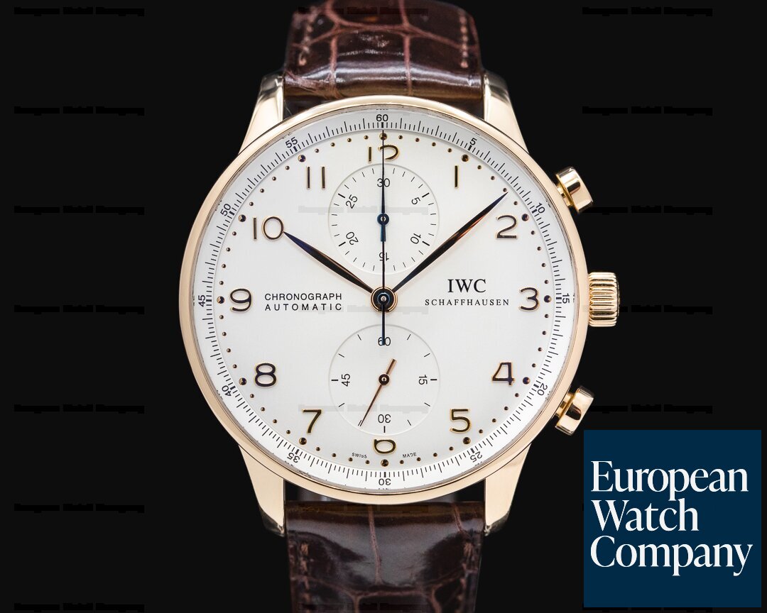 IWC IW371480 Portugieser Chronograph 18K Rose Gold / Silver Dial  