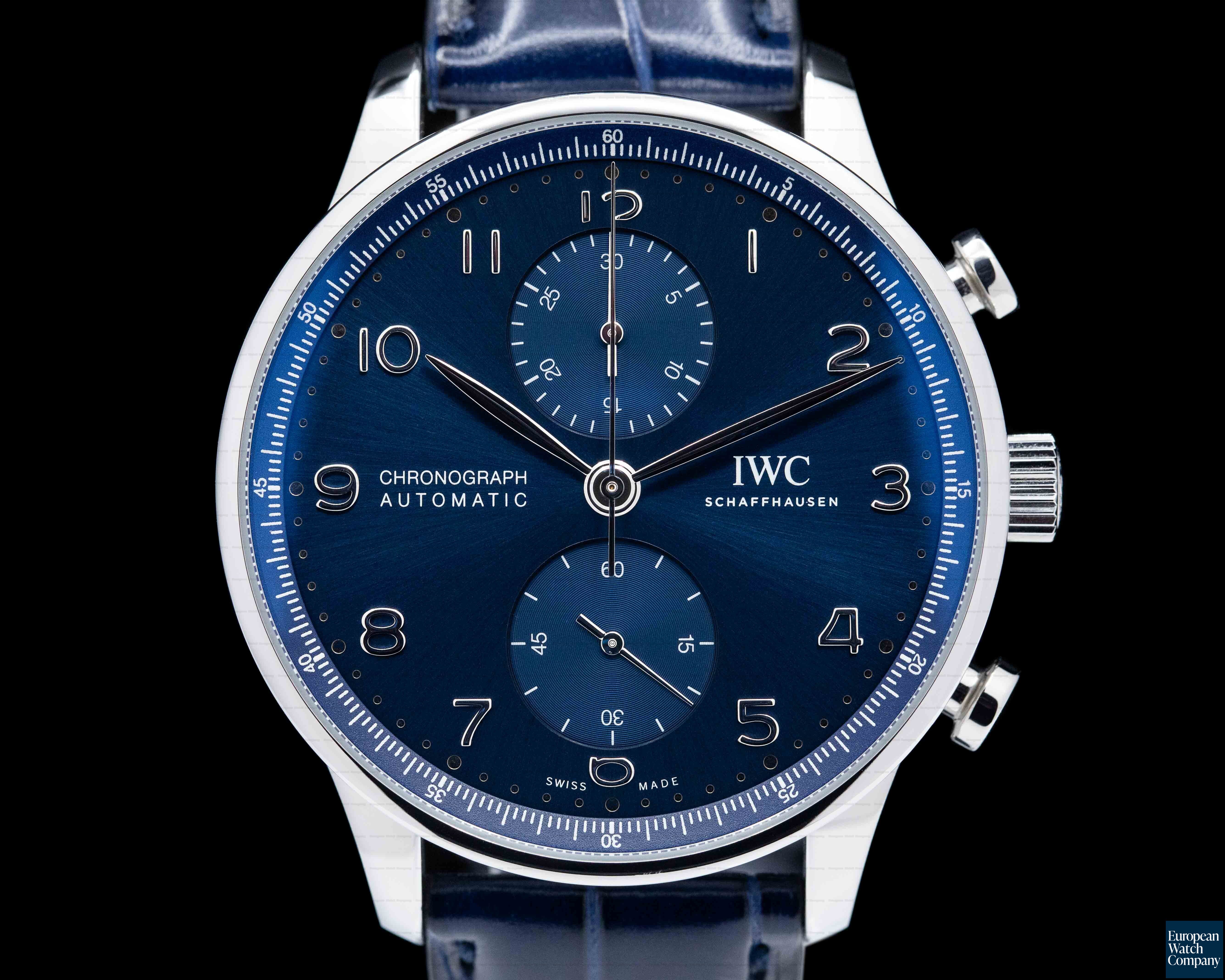 IWC Portuguese Chronograph SS Blue Dial 2021 Ref. IW371606