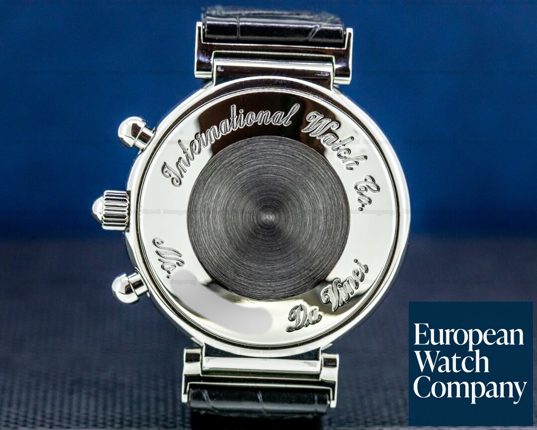IWC Da Vinci Perpetual Chronograph Black SS / Alligator Ref. IW375030