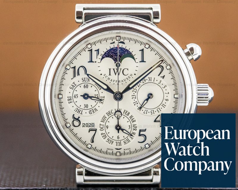 IWC Da Vinci Perpetual Calendar Chronograph SS White Dial SERVICED Ref. IW375803