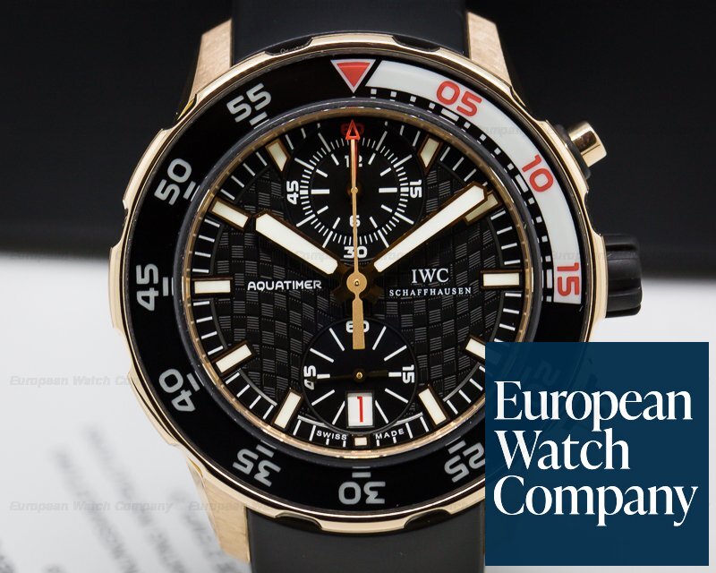 IWC IW 18K Rose Gold Aquatimer Flyback Chronograph Rubber Ref. IW376905