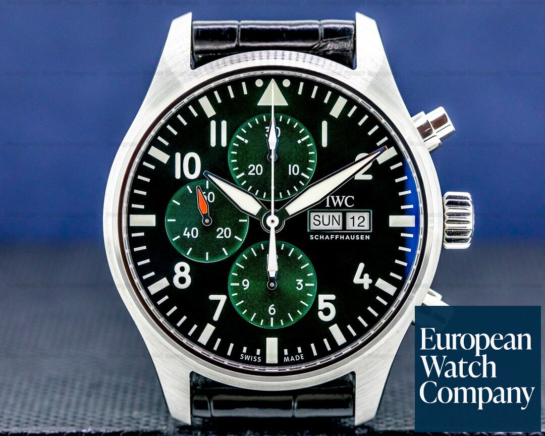 IWC Flieger Pilot Chronograph SS Green dial Limited Edition UNWORN Ref. IW377726