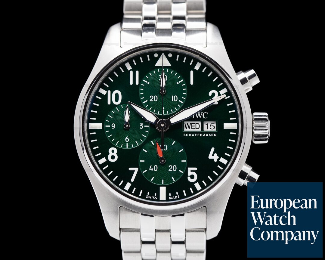 IWC Pilots Watch Chronograph 41mm SS Green dial Ref. IW388104