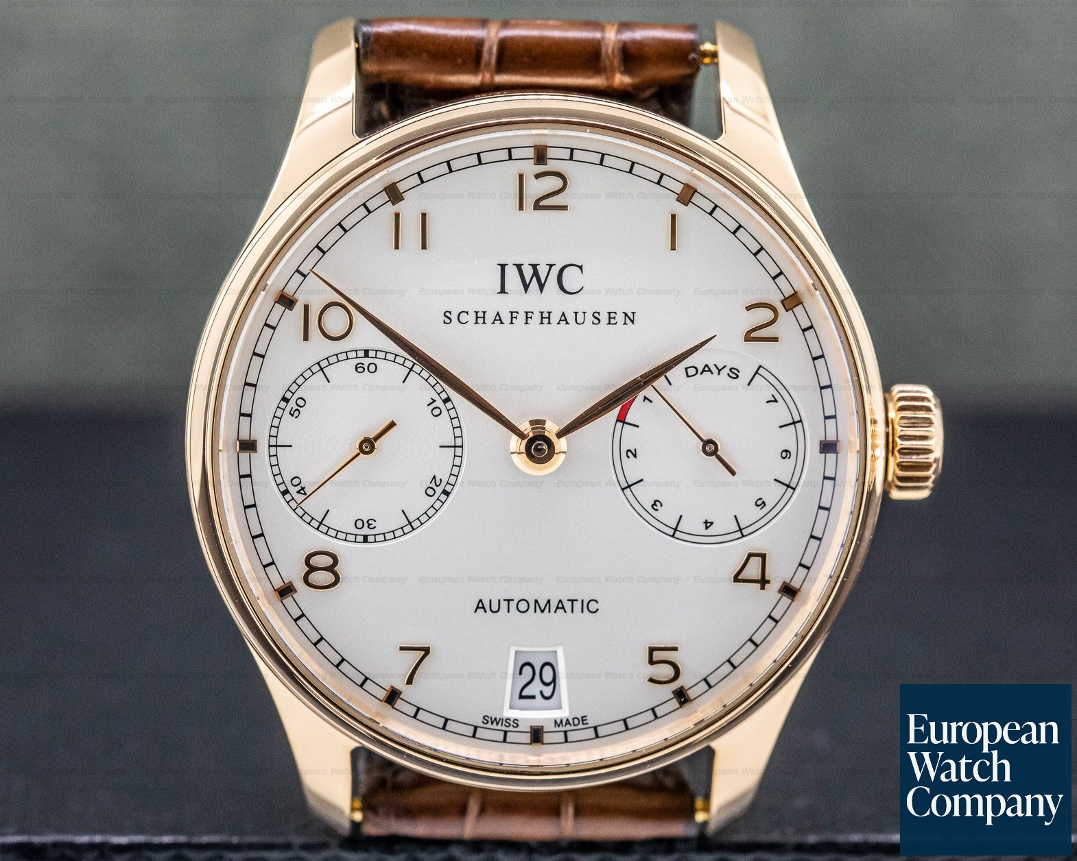 IWC Portuguese 7 Day Automatic 18k Rose Gold Ref. IW500101