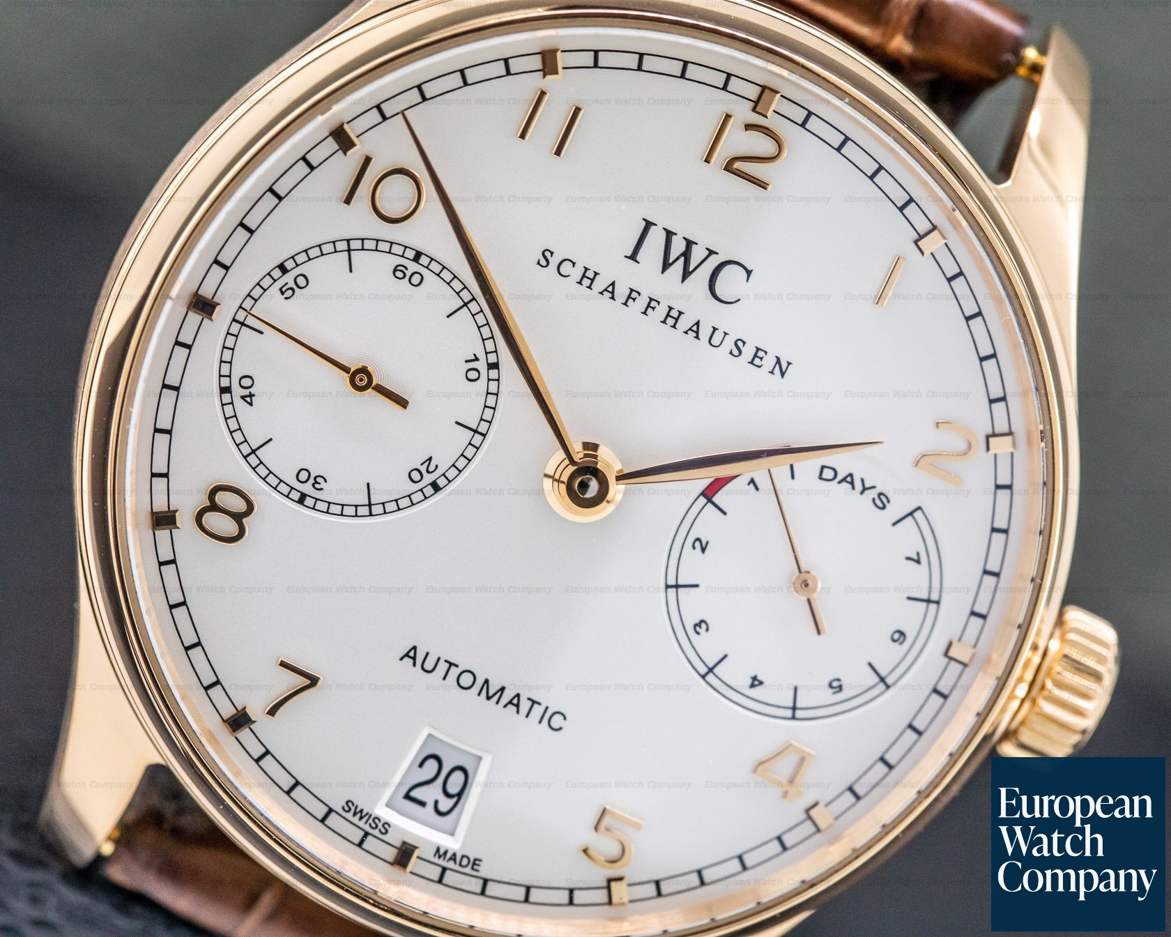 IWC Portuguese 7 Day Automatic 18k Rose Gold Ref. IW500101