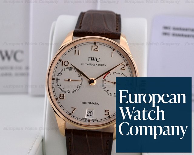 IWC IW500113 Portuguese 7 Day Automatic 18K Red Gold 