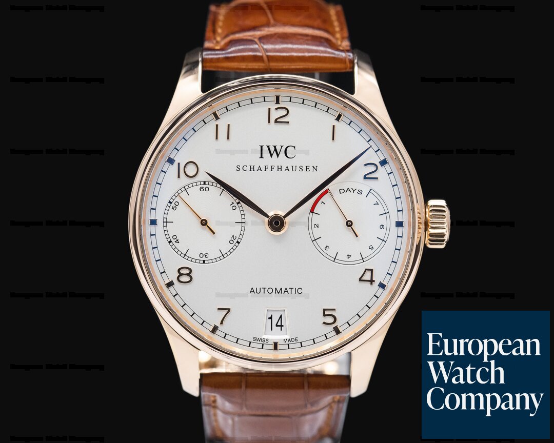 IWC IW500113 Portuguese 7 Day Automatic 18K Rose Gold 