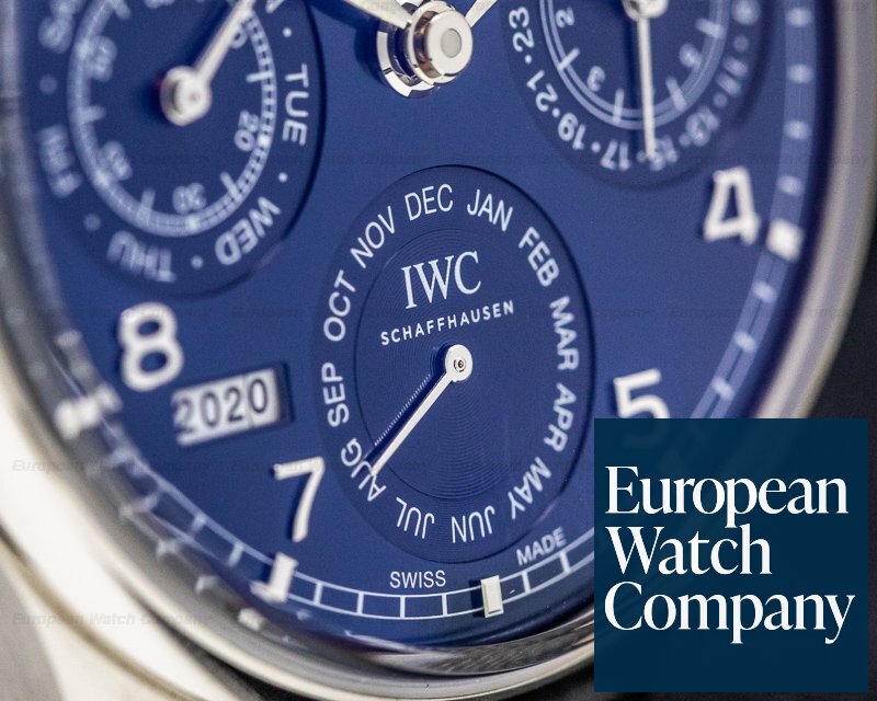 IWC Portuguese Perpetual Calendar Blue Dial 18K White Gold Ref. IW503401