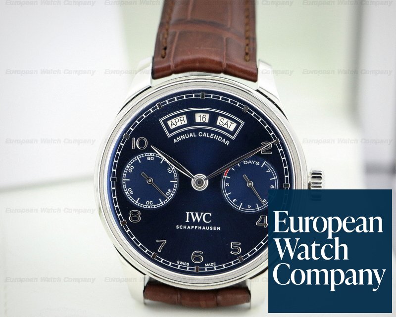 IWC IW503502 Portuguese Annual Calendar SS Blue Dial