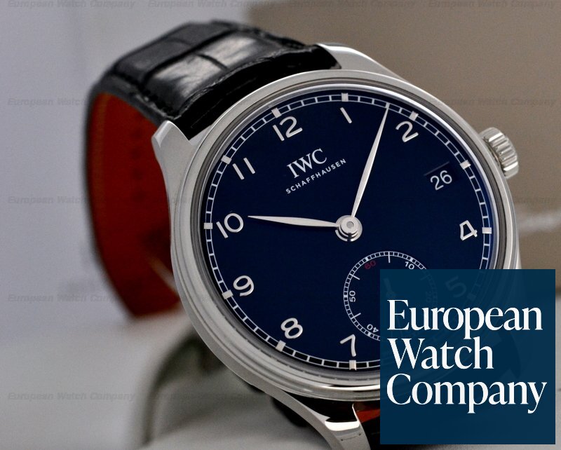 IWC IW510202 Portuguese Hand Wound Eight Days SS / Black Dial