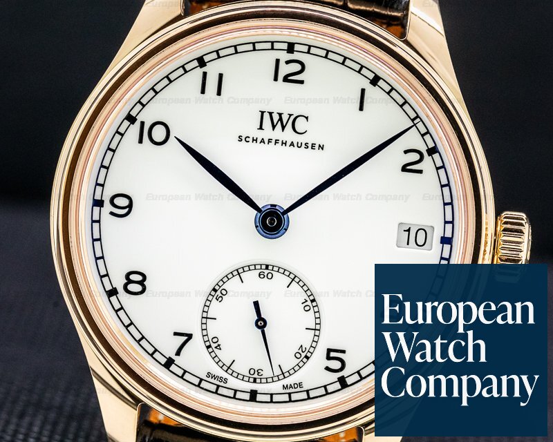 IWC Portuguse Hand Wound 8 Days 18k Rose Gold 150 Years Ref. IW510211