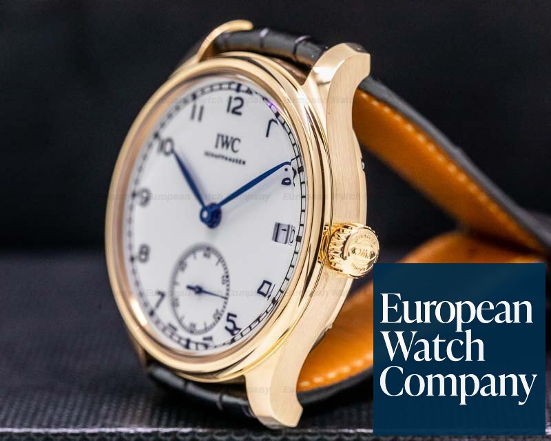 IWC Portuguse Hand Wound 8 Days 18k Rose Gold 150 Years Ref. IW510211