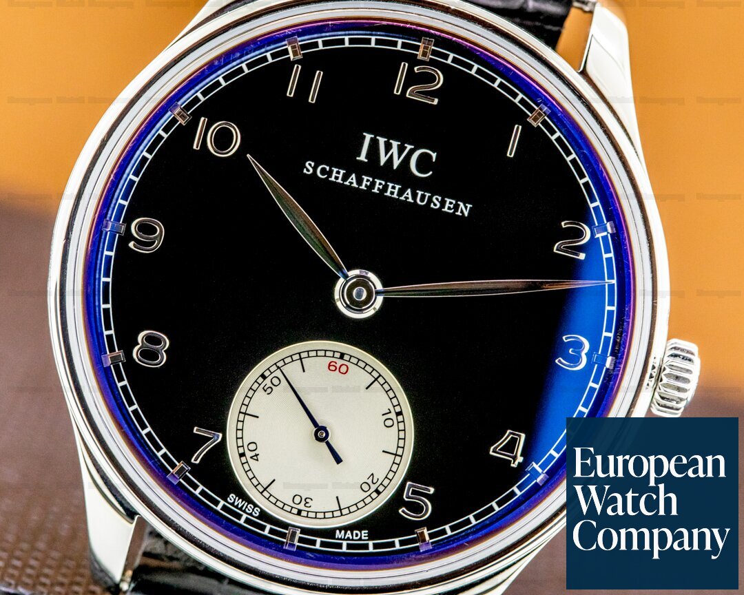 IWC Portuguese Hand Wound SS Black Dial Ref. IW545404