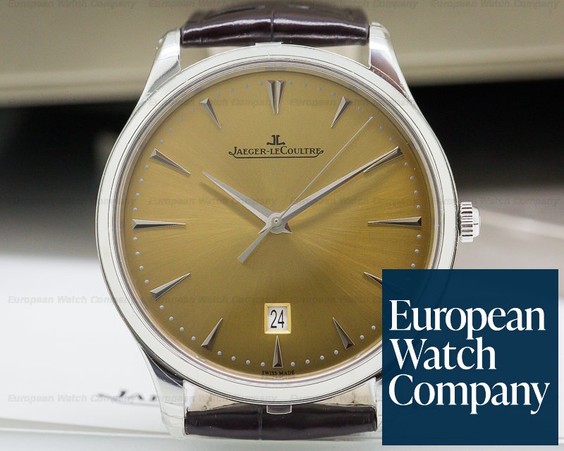 Jaeger LeCoultre Master Ultra Thin Date Champagne Dial SS UNWORN Ref. 1288430