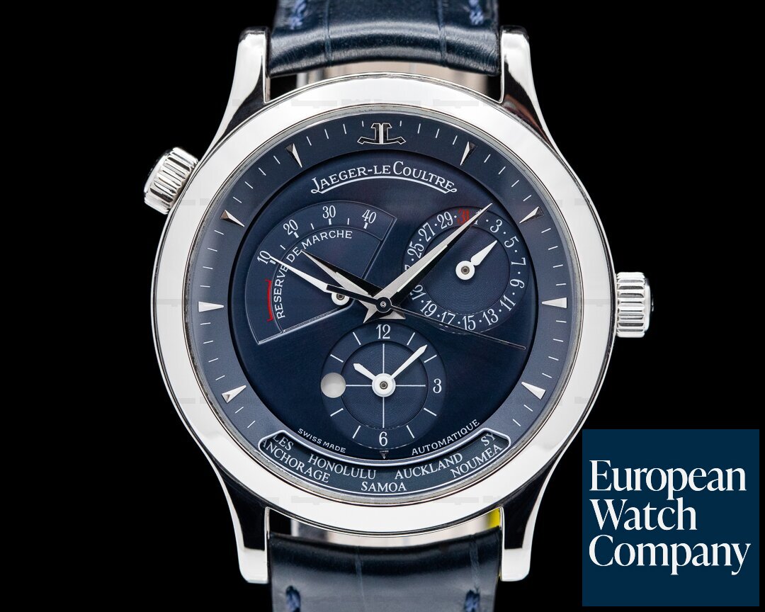 Jaeger LeCoultre Master Geographic Platinum 38MM RARE Limited to 250 Ref. 142.6.92