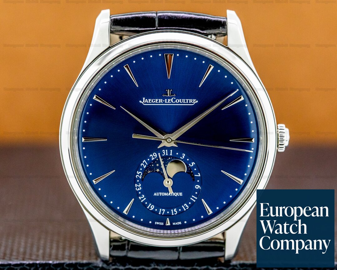 Jaeger LeCoultre Master Ultra Thin Moon SS BLUE Dial Ref. Q1368480