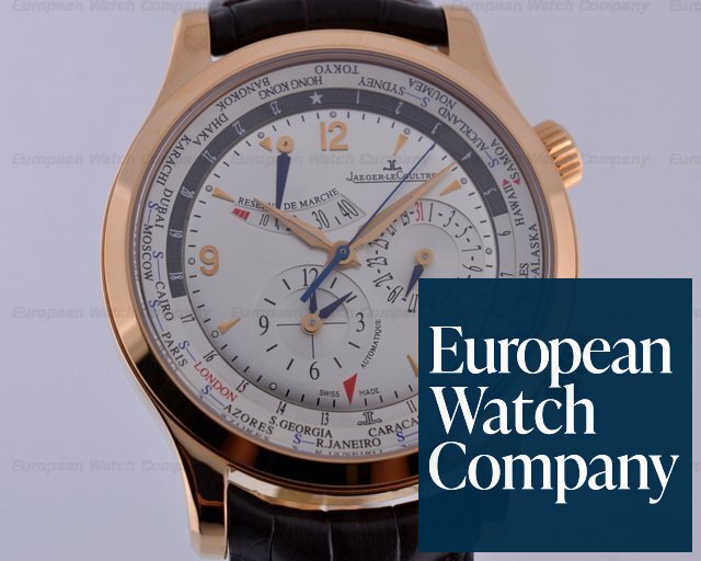 Jaeger LeCoultre Q1522420 Master World Geographic 18K Rose Gold Limited White Dial 41.5MM NEW