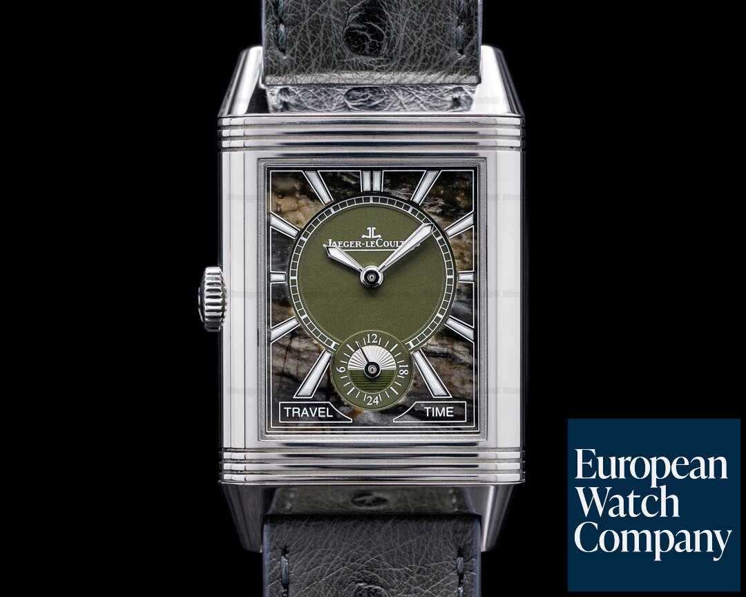 Jaeger LeCoultre Reverso Classic Large Duoface Green Marble Boutique Edition RARE Ref. Q38484AF