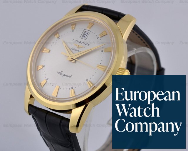 Longines Conquest Heritage 18K Yellow Gold Silver Dial 40MM Ref. L1.645.6.75.4