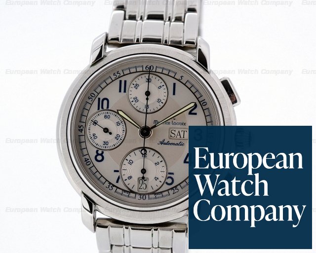 Maurice Lacroix  Chronograph Silver Arabic Dial SS / SS 
