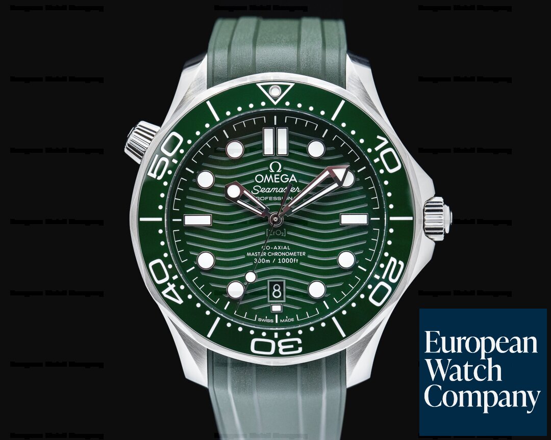 Omega 210.32.42.20.10.001 Seamaster Green dial Diver 300M Co-Axial Master Chronometer Ceramic
