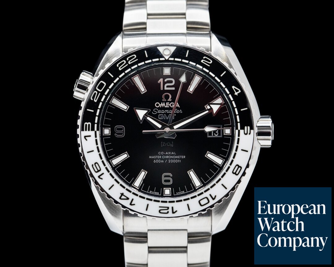 Omega 215.30.44.22.01.001 Seamaster Planet Ocean GMT 600M Co-Axial Black Dial SS/Bracelet