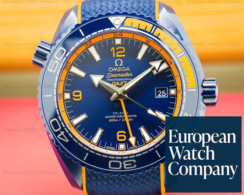 Omega Seamaster Planet Ocean GMT 600M Co-Axial Blue Dial Ceramic Ref. 215.92.46.22.03.001
