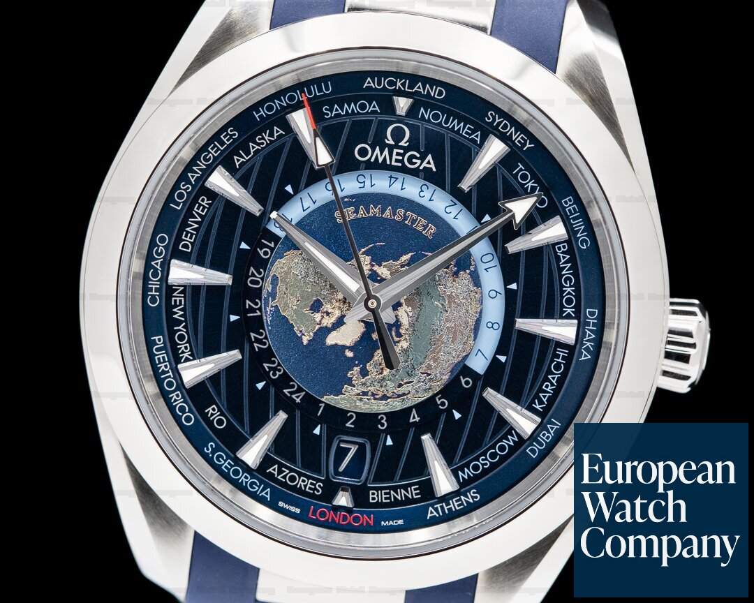 Omega Aqua Terra Co-Axial Master Chronometer GMT Worldtimer Ref. 220.12.43.22.03.001