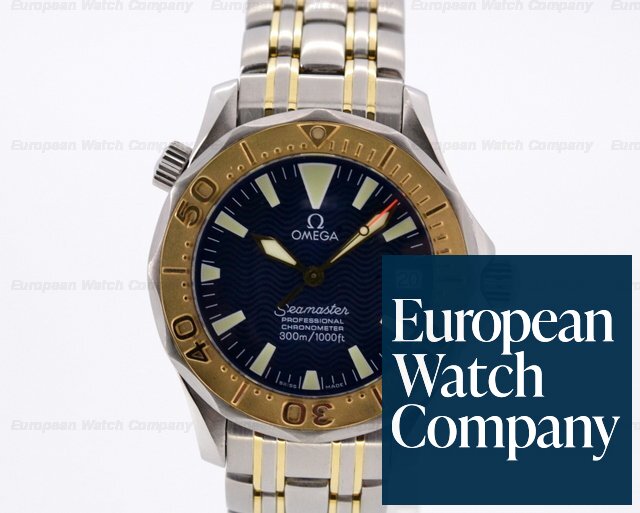 Omega 245.38.00 Seamaster Blue Dial Mid Size Automatic 18K / SS